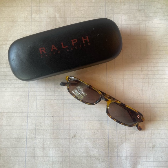 Ralph Lauren Black Rectangular Sunglasses